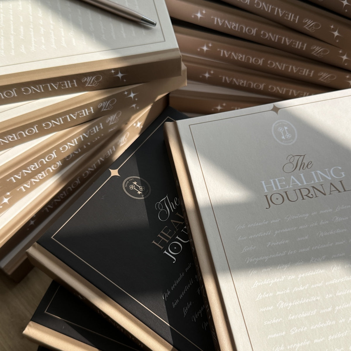 the healing journal schwarz beige freom the divine